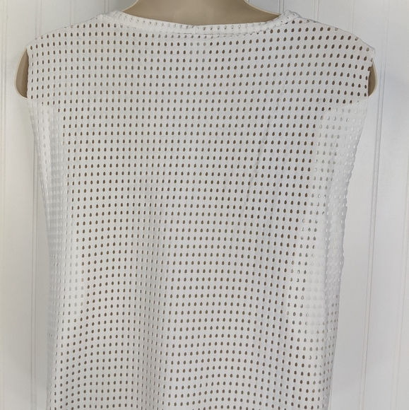 ONZIE Molly White Mesh Drop Arm Tank Sz S/M - Picture 7 of 14